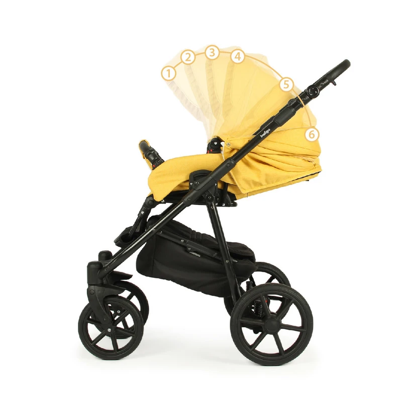 Бебешка количка Baby Giggle, Broco, 2в1, 09 Жълт